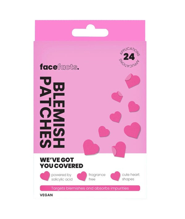 FACE FACTS BLEMISH PATCHES PINK HEARTS 24 Application Skin Treatments Asetena Pa
