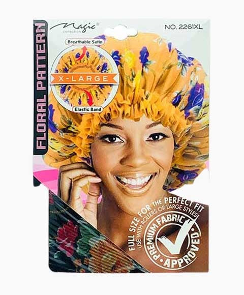 MAGIC COLLECTION FLORAL PATTERN SLEEP CAP 2261XL X Large Durags and Caps Asetena Pa