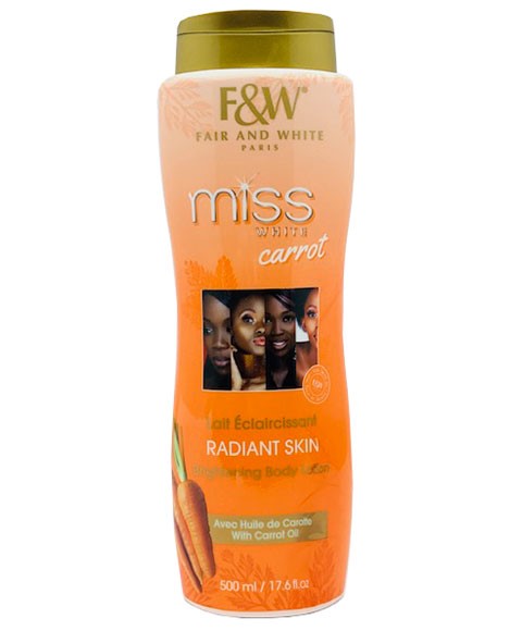 MISS WHITE CARROT BRIGHTENING BODY LOTION 500 ml Skin Moisturizing Asetena Pa