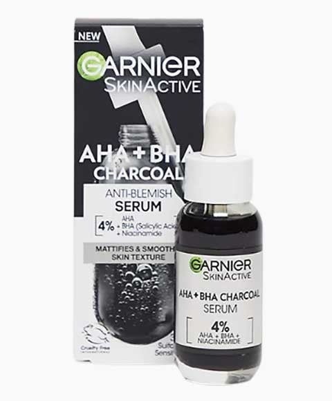 SKIN ACTIVE AHA AND BHA CHARCOAL ANTI BLEMISH SERUM 30 ML Sprays, Serums and Oils Asetena Pa