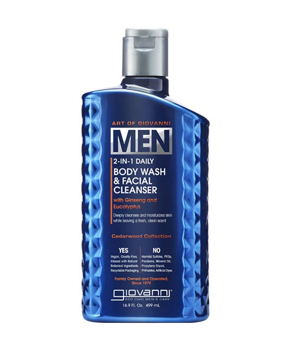 MEN 2 IN 1 DAILY BODY WASH AND FACIAL CLEANSER 499 ml Skin Wash Asetena Pa