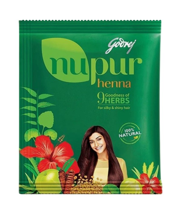 NUPUR GOODNESS OF 9 HERBS HENNA 120 g Hair Color Asetena Pa