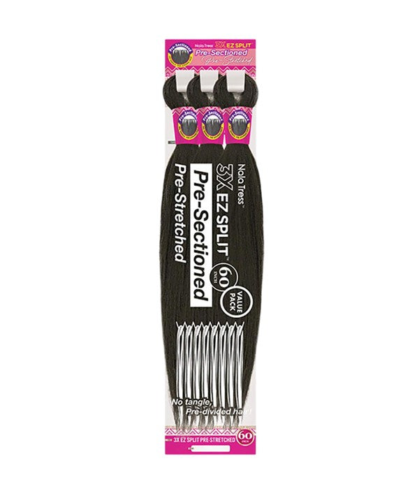 NALA TRESS 3X EZ SPILT PRE STRETCHED BRAID 60 Color 1 Hair for Braid Extensions Asetena Pa
