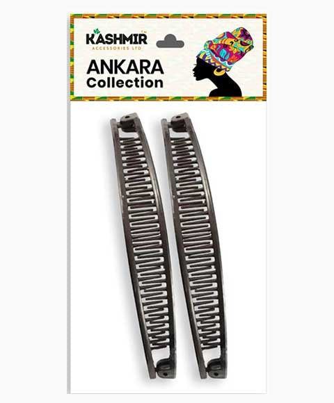 ANKARA COLLECTION BANANA CLIPS 2592 BLACK 2 pcs Color Black Kids Hair Accessories Asetena Pa