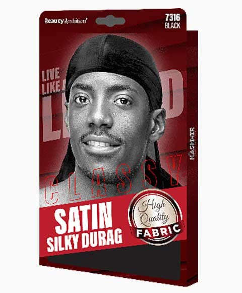 BEAUTY AMBITION CLASSY SATIN SILKY DURAG 7316 Durags and Caps Asetena Pa