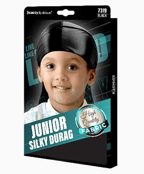BEAUTY AMBITION CLASSY JUNIOR SILKY DURAG 7319 Color Black Durags and Caps Asetena Pa