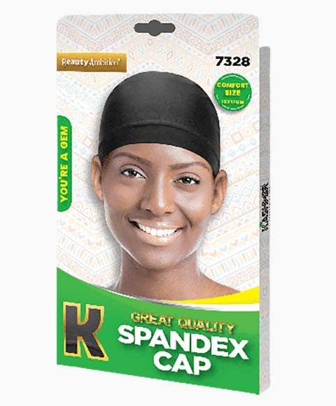 BEAUTY AMBITION GREAT QUALITY SPANDEX CAP 7328 Color Black Durags and Caps Asetena Pa