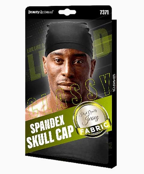 BEAUTY AMBITION CLASSY SPANDEX SKULL CAP 7371 Color Black Durags and Caps Asetena Pa