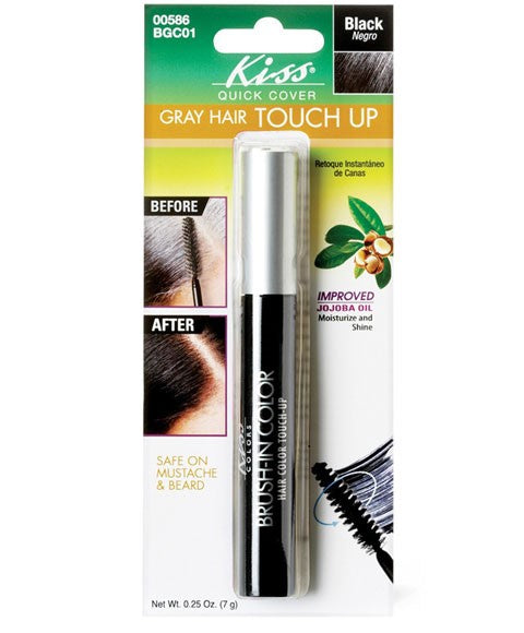QUICK COVER GRAY HAIR TOUCH UP BRUSH BGC01 7 g Color Black Hair Color Asetena Pa