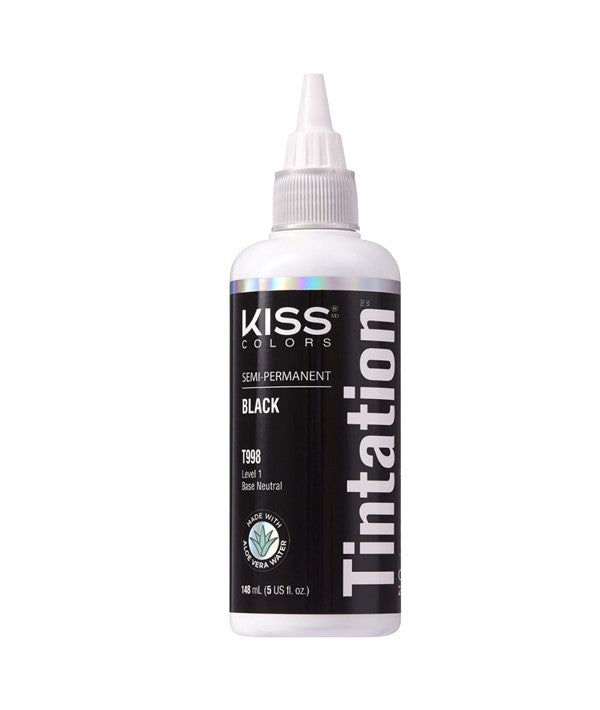 KISS COLORS TINTATION SEMI PERMANENT BLACK T998 148ml Hair Color Asetena Pa