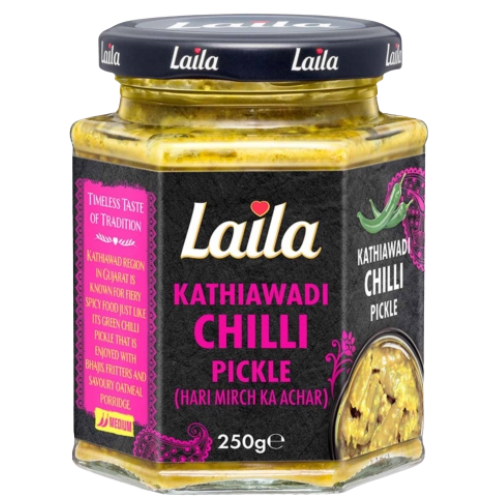 Laila Kathiawadi Chilli Pickle 12x250g