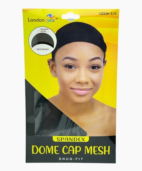 SPANDEX SNUG FIT MESH DOME CAP BLACK LEDCM One Size Durags and Caps Asetena Pa