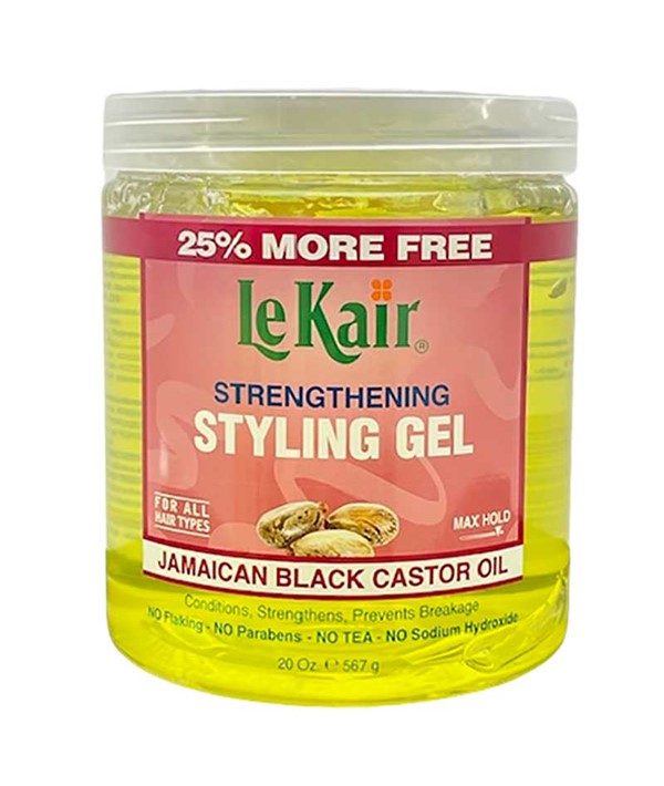 LEKAIR JAMAICAN BLACK CASTOR OIL STRENGTHENING STYLING GEL 567 g Hair Styling Asetena Pa
