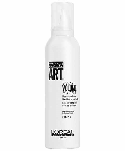 TECNI ART FULL VOLUME EXTRA STRONG HOLD MOUSSE FORCE 5 250 ml Hair Styling Asetena Pa