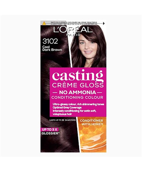 CASTING CREME GLOSS CONDITIONING COLOR 3102 COOL DARK BROWN Hair Color Asetena Pa