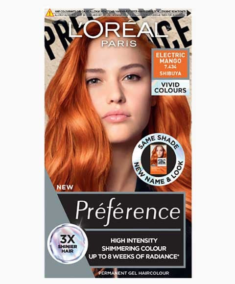 PREFERENCE HIGH INTENSITY SHIMMERING COLOUR ELECTRIC MANGO Hair Color Asetena Pa