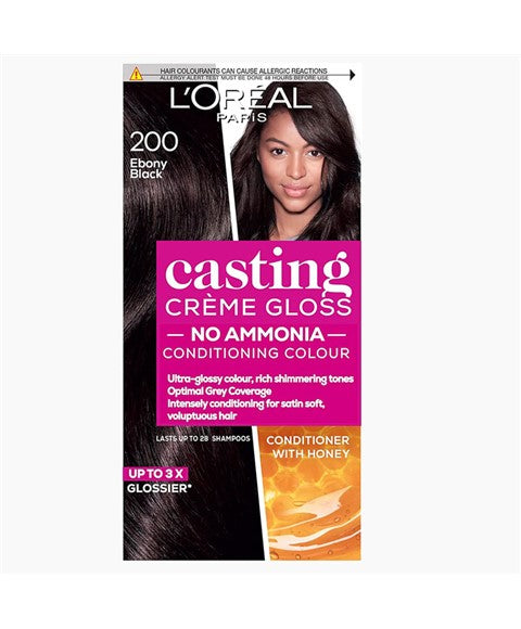 CASTING CREME GLOSS CONDITIONING COLOR 200 EBONY BLACK Hair Color Asetena Pa