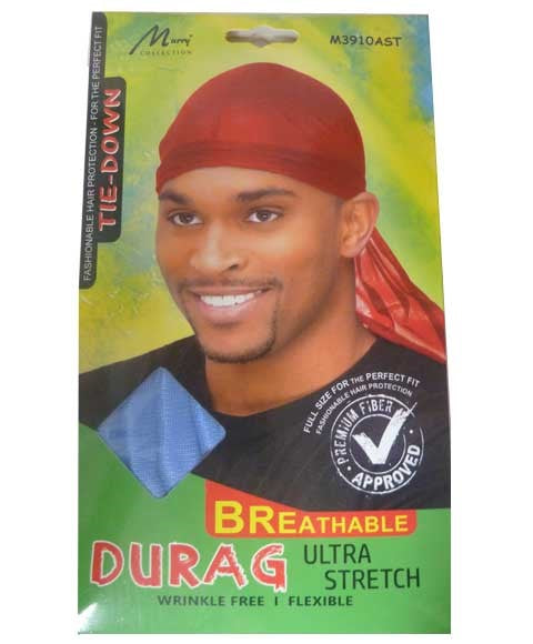 MURRY COLLECTION BREATHABLE DURAG ULTRA STRETCH M3910AST Durags and Caps Asetena Pa