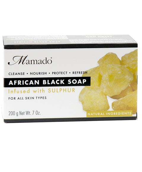 AFRICAN BLACK SOAP INFUSED WITH SULPHUR 200 g Body Care Asetena Pa