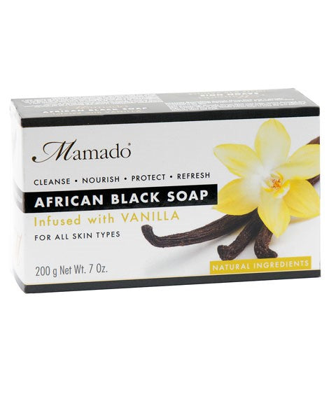 AFRICAN BLACK SOAP INFUSED WITH VANILLA 200 g Body Care Asetena Pa