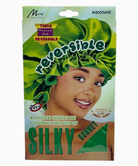 MURRY COLLECTION REVERSIBLE SILKY BONNET M8005GRE Durags and Caps Asetena Pa