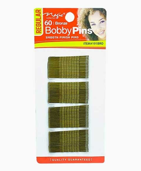MAGIC COLLECTION BOBBY PINS 191BRO 60 Regular Pins Kids Hair Accessories Asetena Pa