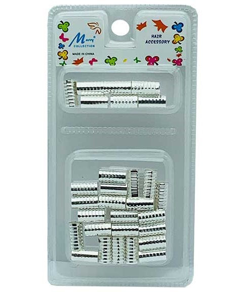 MURRY COLLECTION METAL TUBE CLIP SILVER MC42S Kids Hair Accessories Asetena Pa