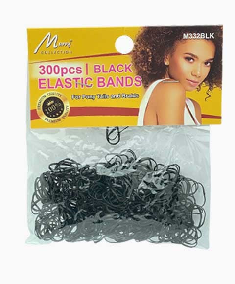 MAGIC QUALITY ELASTIC RUBBER BAND 332 BLACK 300 pcs Kids Hair Accessories Asetena Pa
