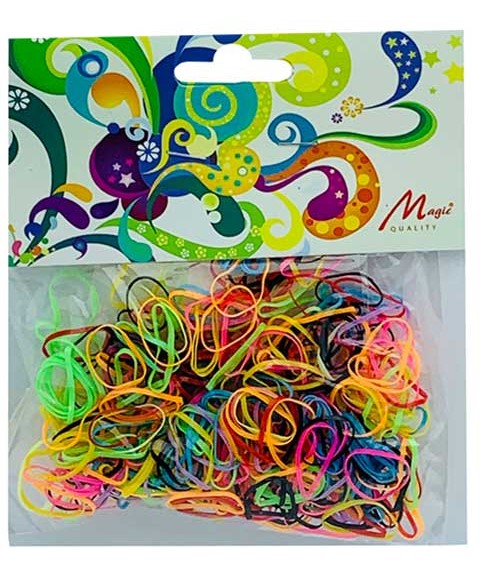 MAGIC QUALITY ELASTIC RUBBER BAND 332 AST Color Assorted Kids Hair Accessories Asetena Pa