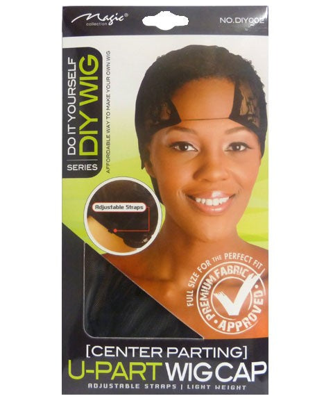 MAGIC COLLECTION DIY SERIES CENTER PARTING U PART WIG CAP DIY002 Color Black Extensions Accessories Asetena Pa