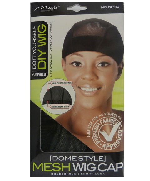 MAGIC COLLECTION DIY SERIES DOME STYLE MESH WIG CAP DIY001 Color Black Extensions Accessories Asetena Pa