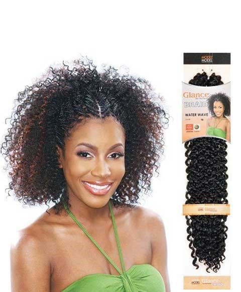 GLANCE SYN WATER WAVE BRAID Color 1B/33 Hair for Braid Extensions Asetena Pa