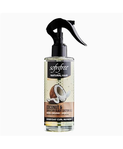 SOF N FREE COCONUT AND JAMAICAN BLACK CASTOR EVERYDAY CURL REFRESH 240 ml Sprays, Serums and Oils Asetena Pa