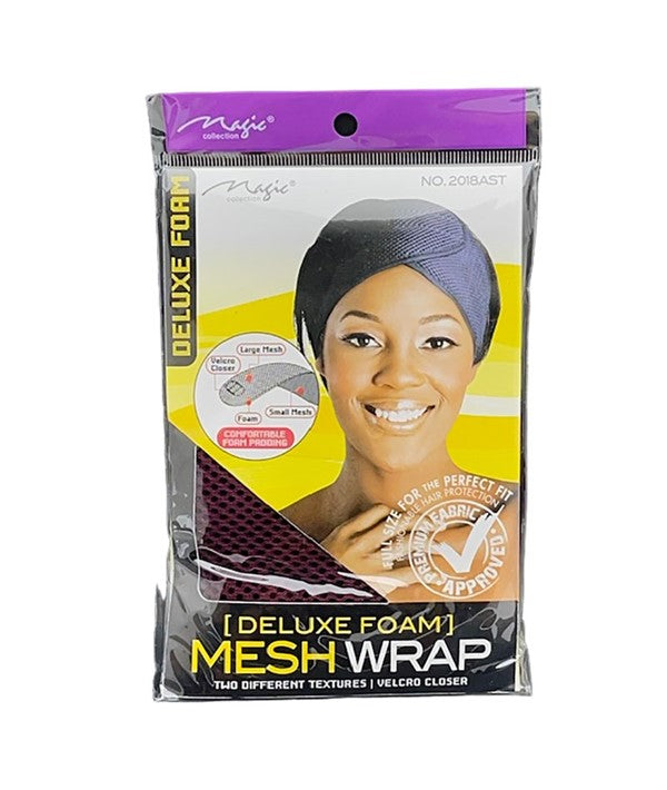MAGIC COLLECTION DELUXE FOAM MESH WRAP 2018AST Durags and Caps Asetena Pa