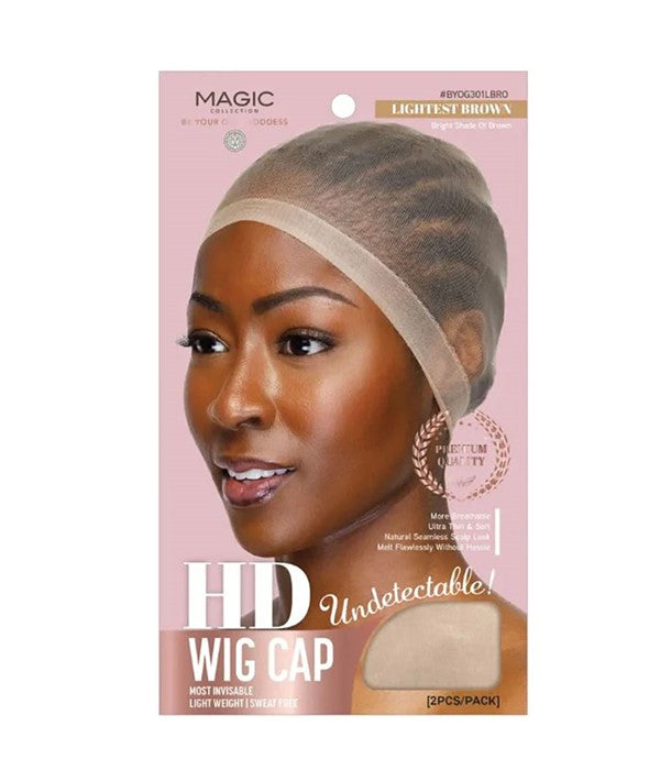 MAGIC COLLECTION HD WIG CAP UNDETECTABLE LIGHTEST BROWN Durags and Caps Asetena Pa