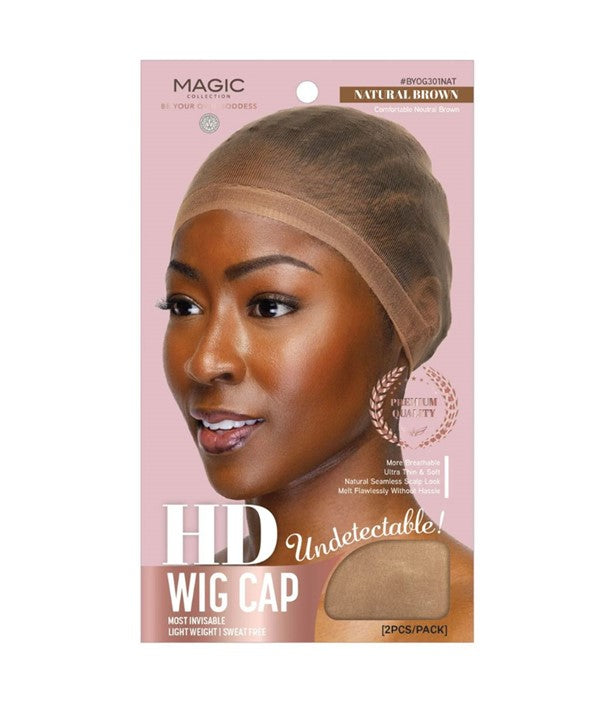 MAGIC COLLECTION HD WIG CAP UNDETECTABLE NATURAL BROWN Durags and Caps Asetena Pa