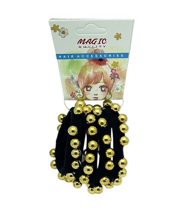 MAGIC QUALITY PEARL BEADED ELASTIC HAIR TIES TP51 Kids Hair Accessories Asetena Pa