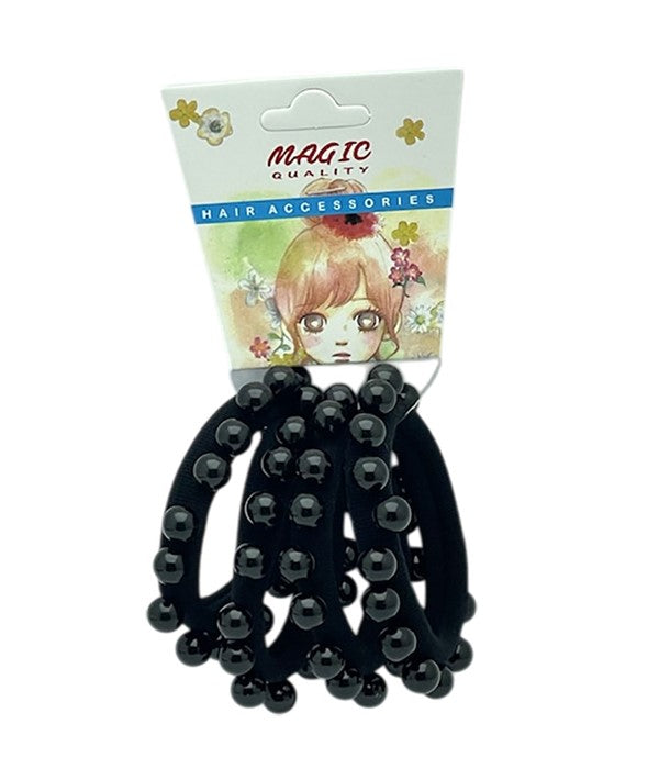 MAGIC QUALITY PEARL BEADED ELASTIC HAIR TIES TP52 Kids Hair Accessories Asetena Pa