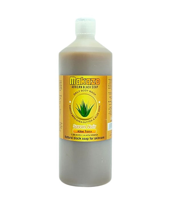 MAKAZO ALOE VERA NATURAL BLACK SOAP 977ml Body Care Asetena Pa