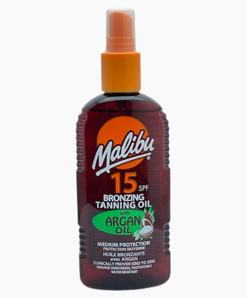 MALIBU BRONZING TANNING OIL WITH ARGAN OIL SPF15 200 ml Skin Treatments Asetena Pa