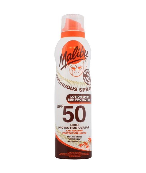 MALIBU CONTINUOUS LOTION SPRAY SUN PROTECTION SPF50 175 ml Skin Treatments Asetena Pa
