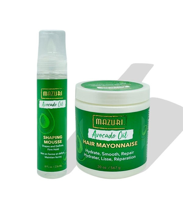 MAZURI HAIR MAYONNAISE AVOCADO OIL HAIR MOISTURISING BUNDLE Hair Moisturizers Asetena Pa