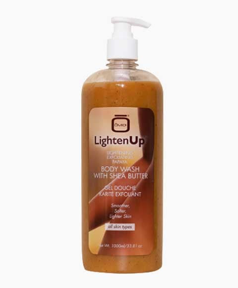 LIGHTENUP EXFOLIATING PAPAYA BODY WASH WITH SHEA BUTTER 1000 ml Skin Wash Asetena Pa
