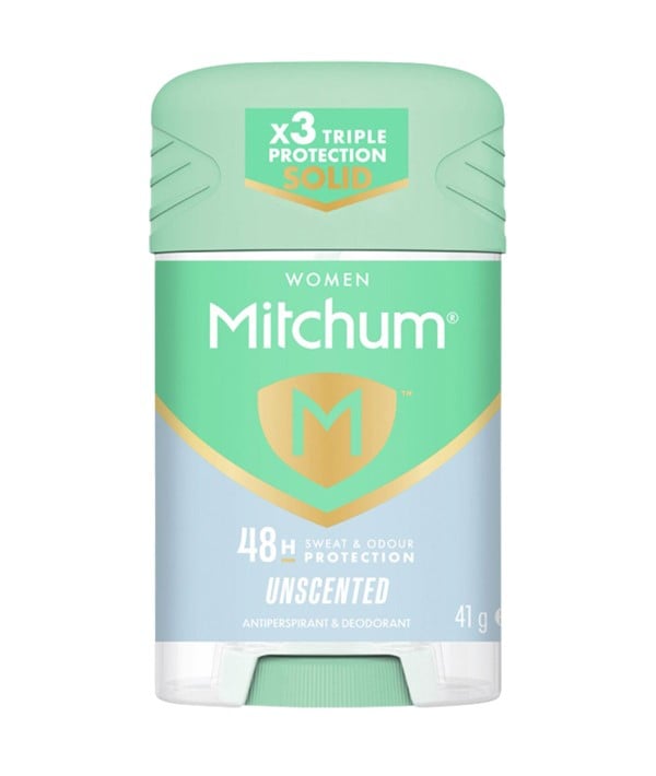 MITCHUM WOMEN 48H UNSCENTED TRIPLE PROTECTION DEODORANT STICK 41g Body Care Asetena Pa