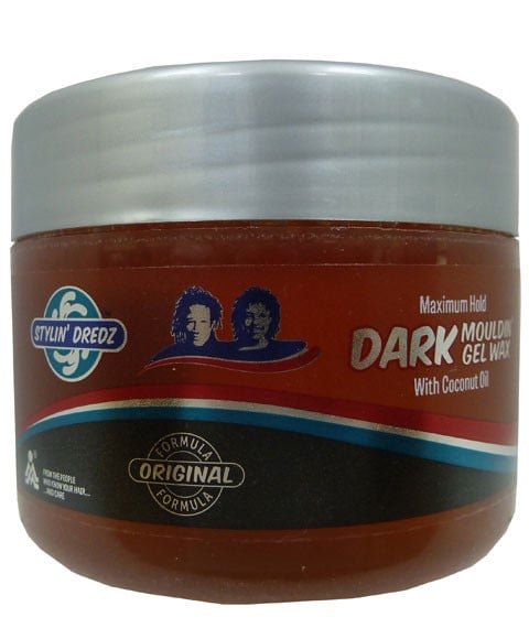 STYLIN DREDZ MAXIMUM HOLD DARK MOULDIN GEL WAX WITH COCONUT OIL 1L Hair Styling Asetena Pa