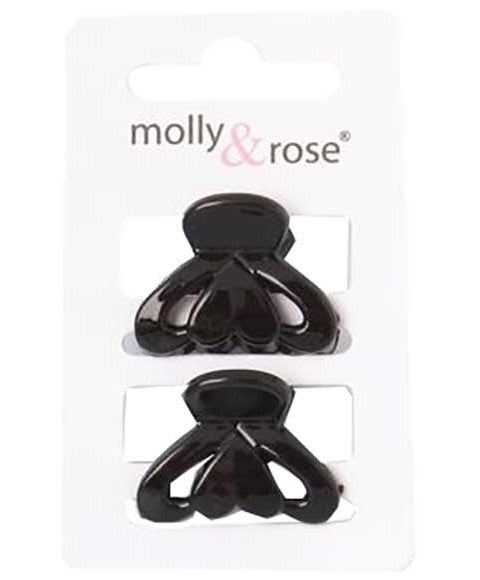 BLACK HEART DETAIL CLAMPS 7703 Kids Hair Accessories Asetena Pa