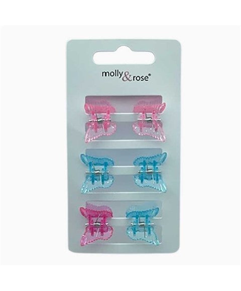 BUTTERFLY MINI CLAMPS 8815 Color Assorted Kids Hair Accessories Asetena Pa