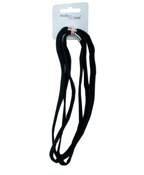 ELASTIC THICK LONG HAIR BANDS 7682 Color Black Kids Hair Accessories Asetena Pa