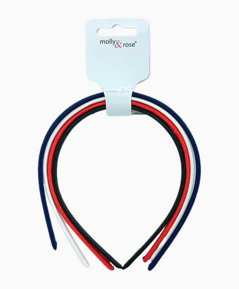 WIDE COVERED ALICEBAND 8344 4 pcs Color Assorted Kids Hair Accessories Asetena Pa