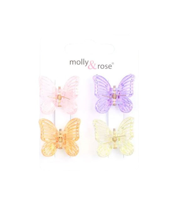 MINI BUTTERFLY CLAMPS Color Assorted Hair Accessories Asetena Pa